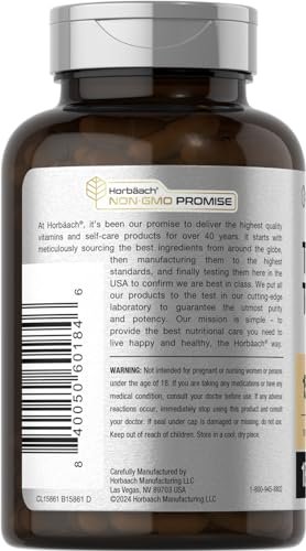 Horbäach Tribulus Terrestris für Männer | 180 Kapseln | Maximale Stärke | Non-GMO, Glutenfreies Extrakt-Präparat