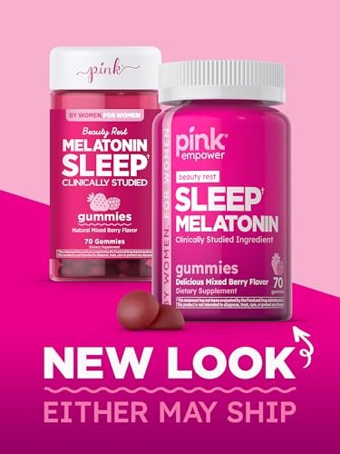 PINK Melatonin Gummies 10 mg | Maximale Stärke | Geschmack gemischte Beeren | Vegan, Nicht-GVO & Glutenfrei
