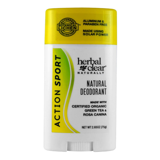 Herbal Clear Naturally Action Sport Deodorant – 2,65 Unzen – Aluminiumfrei & langanhaltender Schutz