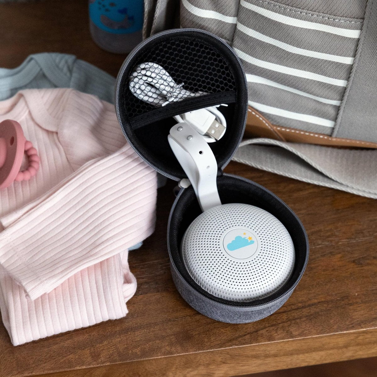 Yogasleep Crush-Resistant Travel Case für Hushh & Rohm Weißes Rauschen Sound Machines – Schutz auf Reisen, Doppelnaht-Reißverschluss, Schutz vor Kratzern und Wasserspritzern