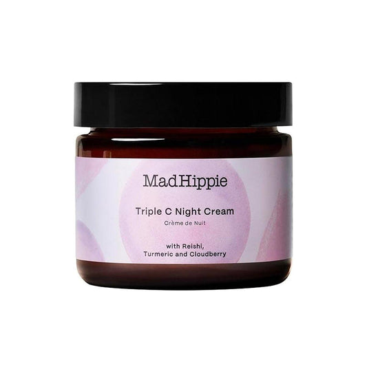 Mad Hippie Triple C Nachtcreme – Gesichtsfeuchtigkeitscreme, hautaufhellend, Anti-Aging-Hautpflege mit 3 Formen von Vitamin C, 2,1 Unzen