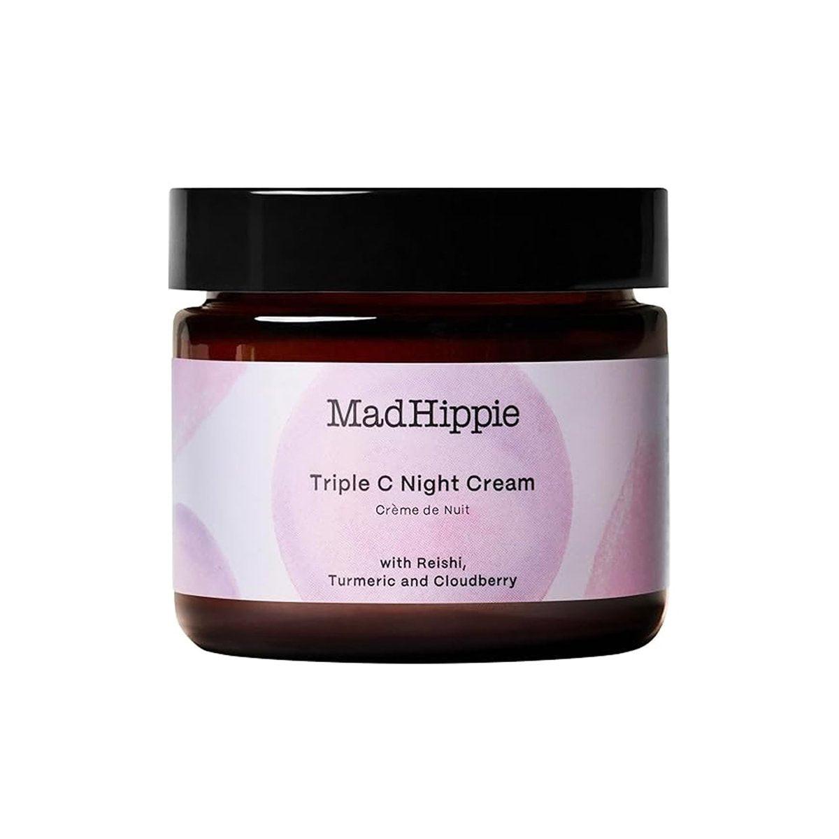 Mad Hippie Triple C Nachtcreme – Gesichtsfeuchtigkeitscreme, hautaufhellend, Anti-Aging-Hautpflege mit 3 Formen von Vitamin C, 2,1 Unzen