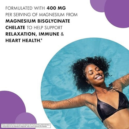 Bluebonnet Magnesium Glycinat – Energieproduktion, Enzymfunktion, Non-GMO, Vegan, Glutenfrei, 60 Kapseln