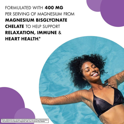 Bluebonnet Magnesium Glycinat – Energieproduktion, Enzymfunktion, Non-GMO, Vegan, Glutenfrei, 60 Kapseln