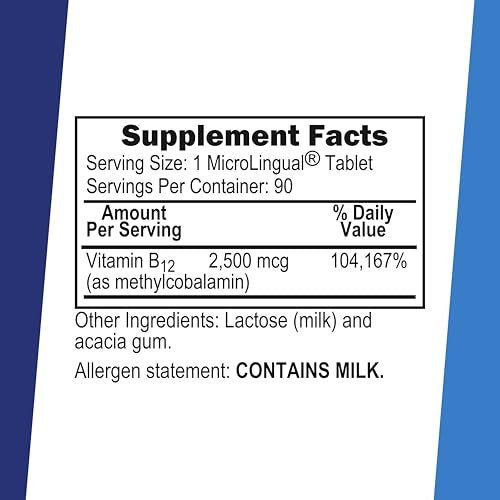 Superior Source No Shot Vitamin B12 Methylcobalamin 2.500 mcg, Mikro-Lingual Tabletten, 90 Stück, aktive Form von B12, unterstützt Energieproduktion und Nervensystem, Non-GMO