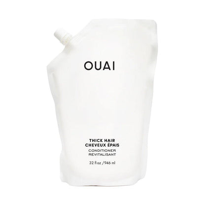 OUAI Thick Hair Conditioner Refill – Feuchtigkeitsspendender Conditioner für trockenes, frizziges Haar – mit Keratin, Marshmallowwurzel, Sheabutter und Avocadoöl – 946 ml