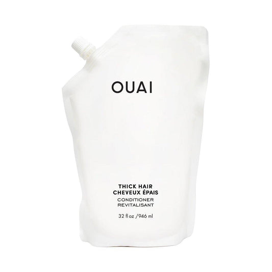OUAI Thick Hair Conditioner Refill – Feuchtigkeitsspendender Conditioner für trockenes, frizziges Haar – mit Keratin, Marshmallowwurzel, Sheabutter und Avocadoöl – 946 ml