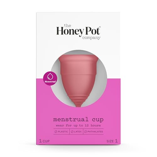 The Honey Pot Company Menstruationsbecher – 12 Stunden wiederverwendbarer Schutz für die Periode – Natürliche Damenhygiene – Größe 1
