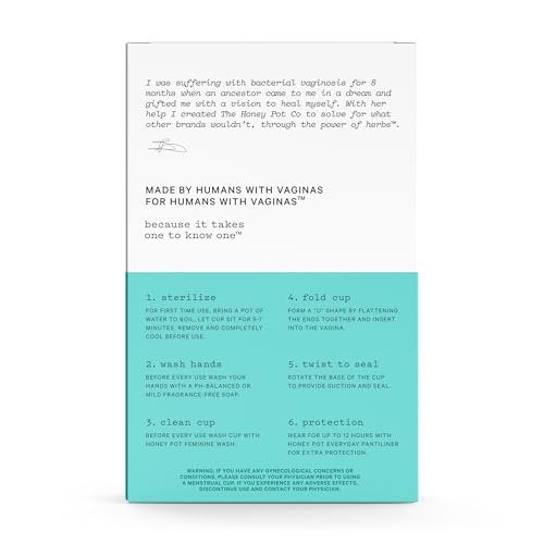 The Honey Pot Company – Menstruationskappe – 12 Stunden wiederverwendbarer Schutz – Größe 2 für mittlere/starke Perioden – Natürliche Damenhygiene aus Silikon