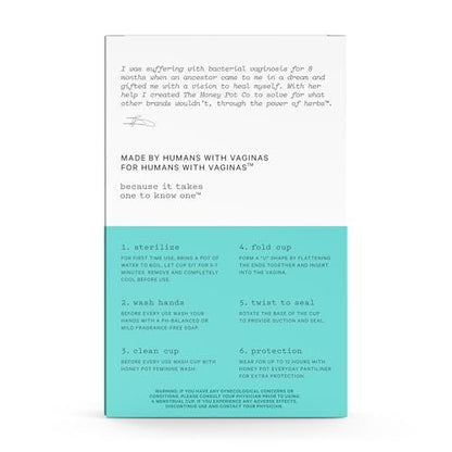 The Honey Pot Company – Menstruationskappe – 12 Stunden wiederverwendbarer Schutz – Größe 2 für mittlere/starke Perioden – Natürliche Damenhygiene aus Silikon