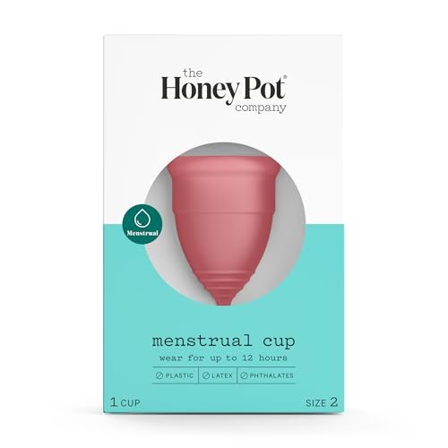 The Honey Pot Company – Menstruationskappe – 12 Stunden wiederverwendbarer Schutz – Größe 2 für mittlere/starke Perioden – Natürliche Damenhygiene aus Silikon