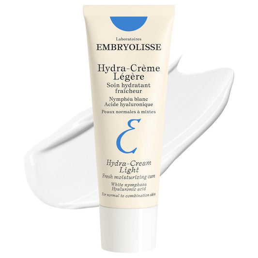 Embryolisse Hydra-Cream Light Feuchtigkeitscreme, erfrischende Gel-Creme mit Hyaluronsäure & weißen Seerosen-Extrakt, für normale bis Mischhaut, 40 ml