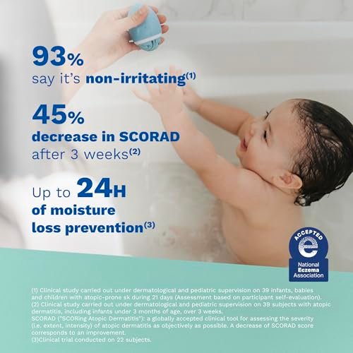 Mustela Stelatopia Reinigungsgel für zu Ekzemen neigende Haut - Baby Gesichts- & Körperwaschgel mit natürlichem Avocado- & Sonnenblumenöl - Duftfrei & Tränenfrei - 200 ml