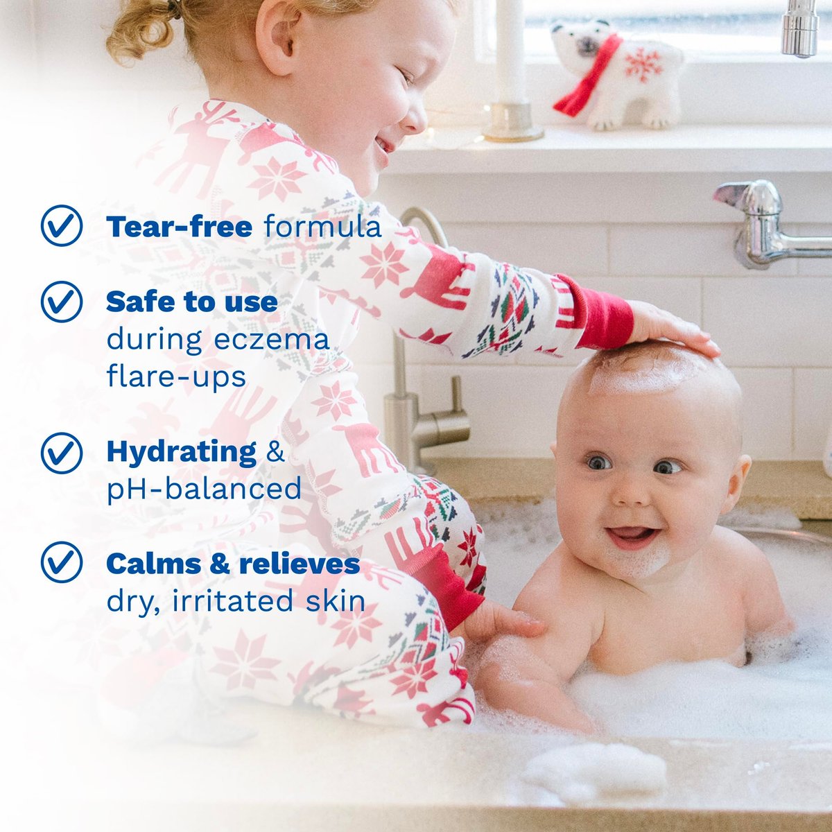 Mustela Stelatopia Reinigungsgel für zu Ekzemen neigende Haut - Baby Gesichts- & Körperwaschgel mit natürlichem Avocado- & Sonnenblumenöl - Duftfrei & Tränenfrei - 200 ml