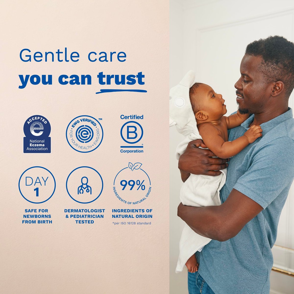 Mustela Stelatopia Reinigungsgel für zu Ekzemen neigende Haut - Baby Gesichts- & Körperwaschgel mit natürlichem Avocado- & Sonnenblumenöl - Duftfrei & Tränenfrei - 200 ml