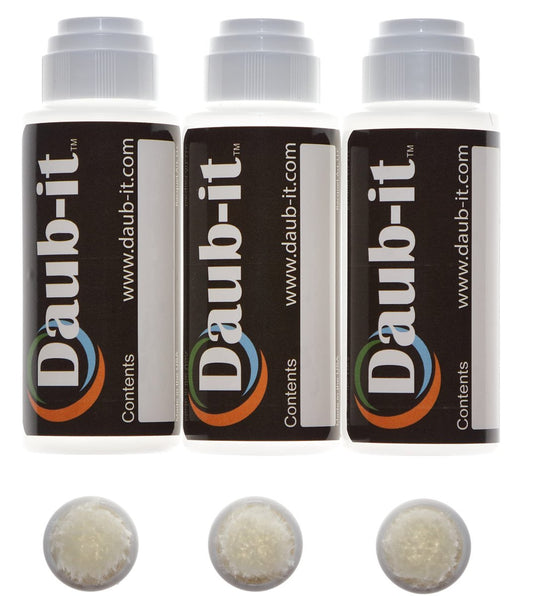 Daub-it™ Leere Flaschen mit Applikator - 2 oz - Mohair-Dauber - 3er-Pack