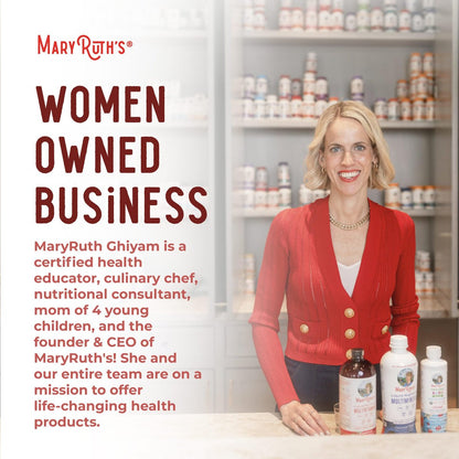 MARYRUTH'S Organics Kräuterergänzung für Gehirnfunktion | Energie | Gedächtnis | Vitalität USDA | Ginseng mit Ashwagandha | Eleuthero und Maca-Wurzelextrakt | 30 ml
