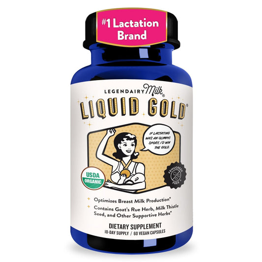 Legendairy Milk Liquid Gold Stillzeit Unterstützung | Stillergänzung mit Bio-Bockshornklee, Mariendistel, Shatavari, Fenchel, Luzerne & Anis | Stillpräparat, 60 Kapseln