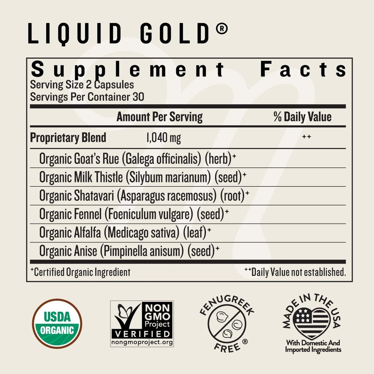 Legendairy Milk Liquid Gold Stillzeit Unterstützung | Stillergänzung mit Bio-Bockshornklee, Mariendistel, Shatavari, Fenchel, Luzerne & Anis | Stillpräparat, 60 Kapseln