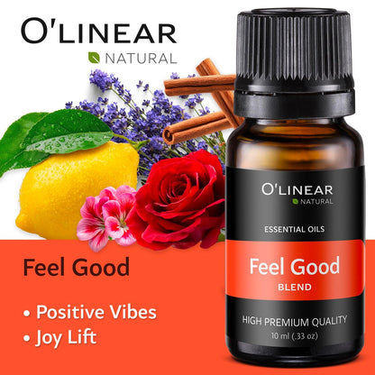 O'linear Ätherische Öle 6er Set - Perfekt für Luftbefeuchter und Diffuser, Aromatherapie Diffuser Öle Düfte, Ätherisches Öl Set für Zuhause, Ätherisches Öl Paket mit Verschiedenen Düften
