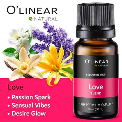 O'linear Ätherische Öle 6er Set - Perfekt für Luftbefeuchter und Diffuser, Aromatherapie Diffuser Öle Düfte, Ätherisches Öl Set für Zuhause, Ätherisches Öl Paket mit Verschiedenen Düften