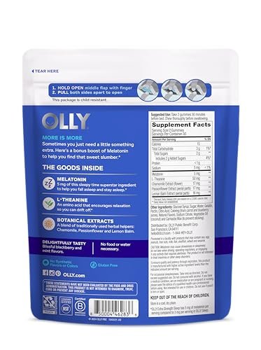 OLLY Immunity Sleep Gummy – Unterstützung für Immunsystem und Schlaf mit Melatonin, Echinacea, Zink, Vitamin C, 60 Stück