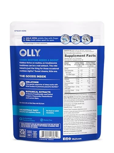 OLLY Immunity Sleep Gummy – Unterstützung für Immunsystem und Schlaf mit Melatonin, Echinacea, Zink, Vitamin C, 60 Stück