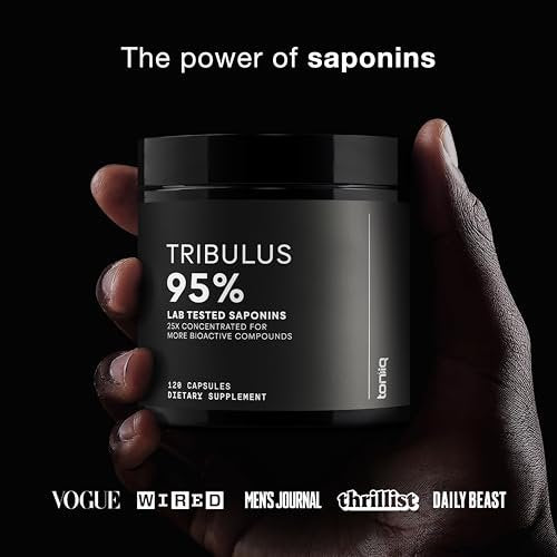 Toniiq Tribulus Terrestris für Männer – Hochdosierter 25:1 Extrakt mit 95 % Saponinen – 1300 mg reine & konzentrierte Formel – Laborgeprüft auf Reinheit & Qualität – 120 Kapseln