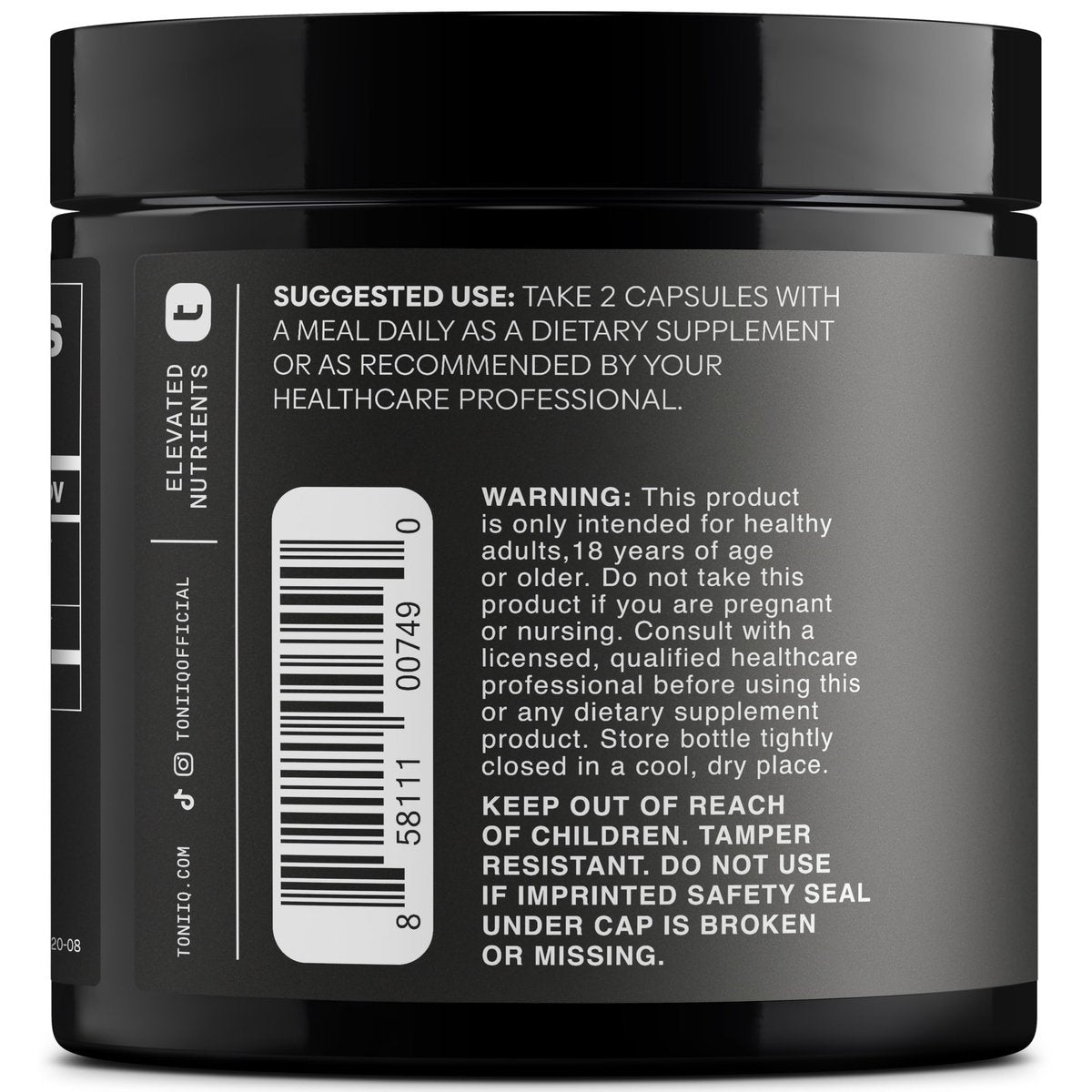 Toniiq Tribulus Terrestris für Männer – Hochdosierter 25:1 Extrakt mit 95 % Saponinen – 1300 mg reine & konzentrierte Formel – Laborgeprüft auf Reinheit & Qualität – 120 Kapseln