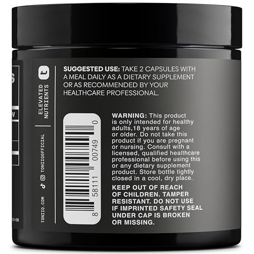 Toniiq Tribulus Terrestris für Männer – Ultrahochpotenter 25:1 Extrakt mit 95% Saponinen – 1300 mg reine & konzentrierte Formel – Laborgeprüft auf Reinheit & Qualität – 240 Kapseln