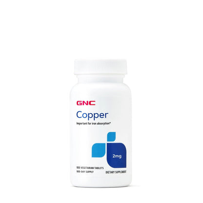 GNC Kupfer 2 mg – Wichtig für die Eisenaufnahme, 100 Kapseln