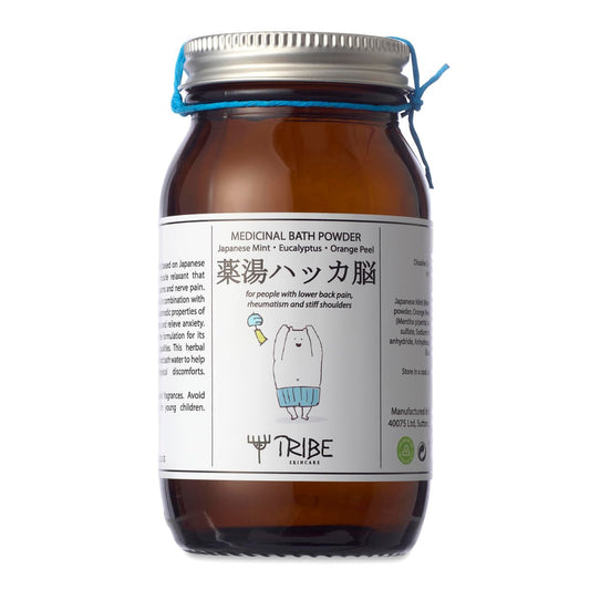 Japanisches Badesalz mit Minze, Eukalyptus und Orangenschale – bei Rückenschmerzen, Rheuma und verspannten Schultern