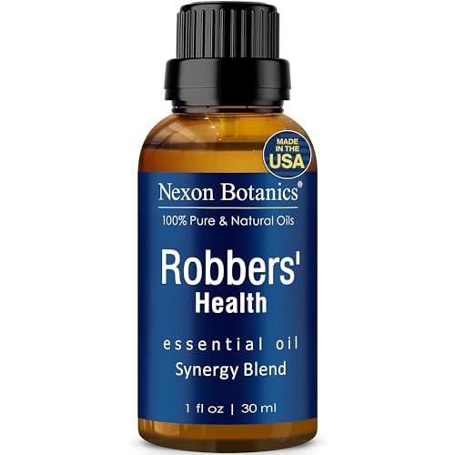 Robbers' Health Essential Oil Blend 30 ml – Immunstärkendes Räuberöl – Natürlicher Schutzschild gegen Verunreinigungen – Nexon Botanics