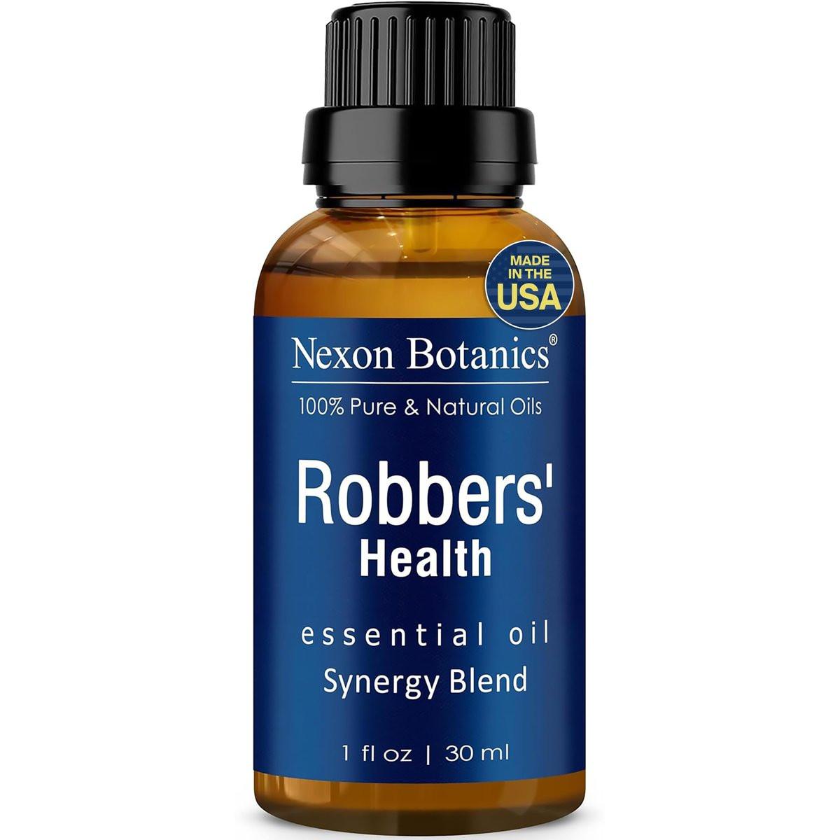 Robbers' Health Essential Oil Blend 30 ml – Immunstärkendes Räuberöl – Natürlicher Schutzschild gegen Verunreinigungen – Nexon Botanics