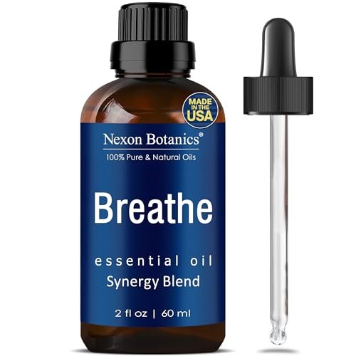 Nexon Botanics Atemöl-Mischung 60 ml – Befreite Atemwege mit Menthol-Ölen für Diffuser, Luftbefeuchter und Aromatherapie