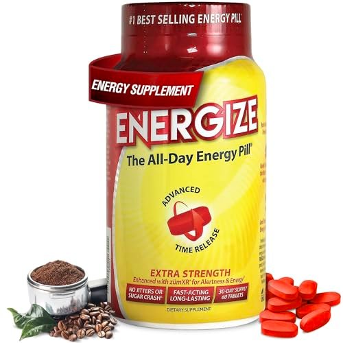 iSatori Energize Extra Stark Koffeintabletten für Männer & Frauen | Schnell wirkende, langanhaltende Energie | Verbesserte Klarheit und Konzentration | Kein Zittern, kein Crash | 60 Tabletten