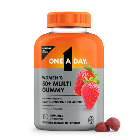 One A Day Multivitamin für Frauen ab 50 – Gummibärchen mit Vitaminen für Immunsystem, Augengesundheit und Gehirnfunktion, 110 Stück