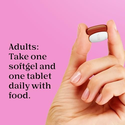 One A Day Prenatal Advanced – Schwangerschaftsvitamine mit Folsäure, Cholin, DHA & Eisen, 30+30 Tabletten (60er Set)