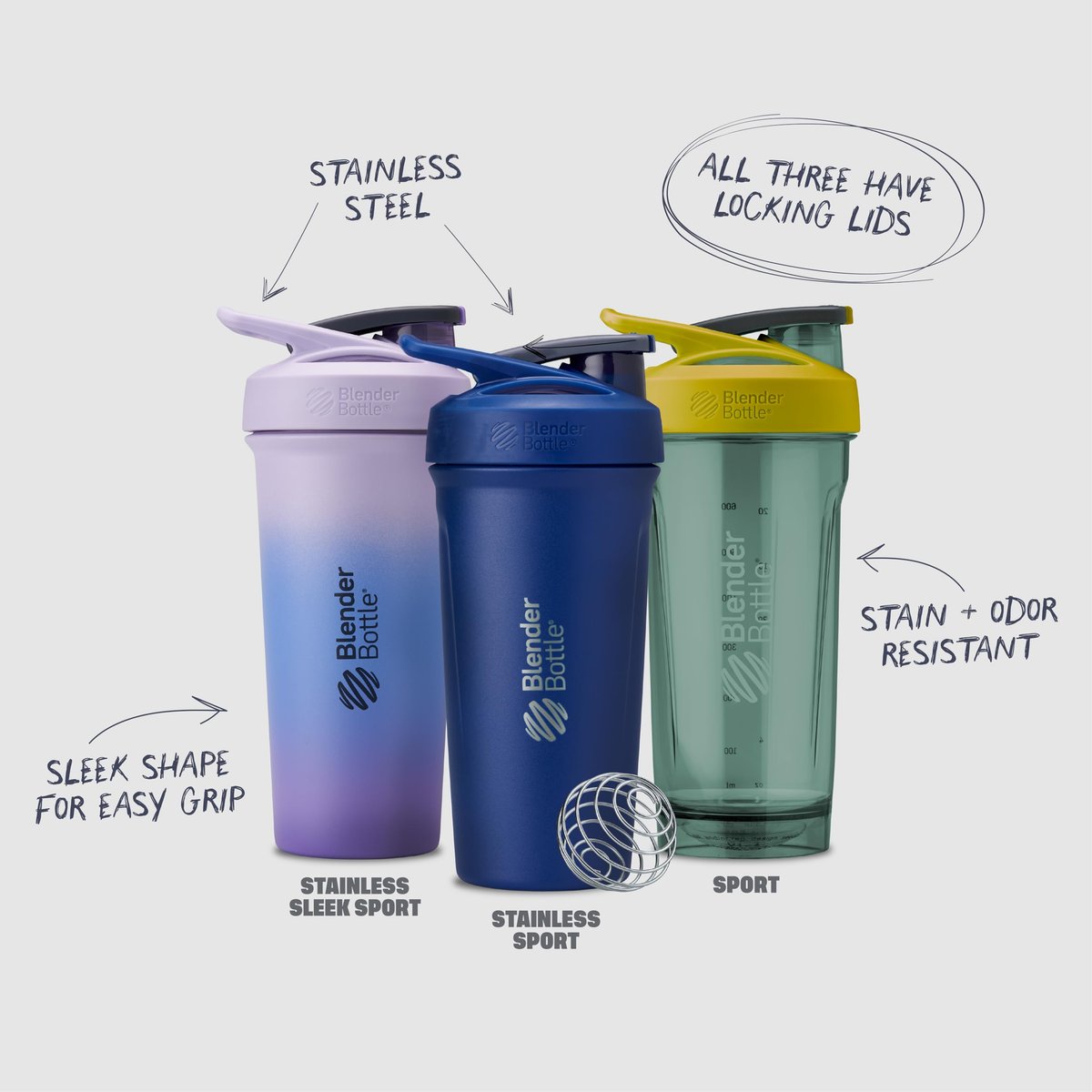 BlenderBottle Strada Tritan Shakerflasche mit Verschlussdeckel, 28 Unzen, Schwarz
