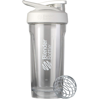 BlenderBottle Strada Tritan Shaker Flasche mit Verschlussdeckel, 28 Unzen, Weiß