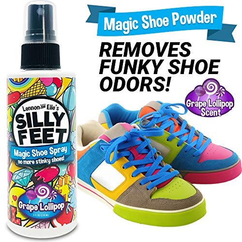 Fuß- und Schuh-Deodorant Spray, extra starke Geruchsentfernung für stinkende Schuhe, Kinderfüße und Schweiß, Trauben-Lutscher-Duft, Alternative zu Pulver zur Geruchskontrolle, 118 ml