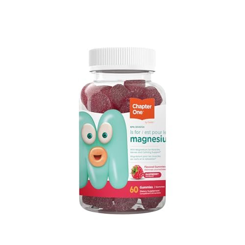 Zahler Chapter One Magnesium Gummies für Kinder – Beruhigende Gummibärchen zur Unterstützung der Muskelfunktion – Koscher, laktosefrei & glutenfrei – Himbeergeschmack, 60 Stück