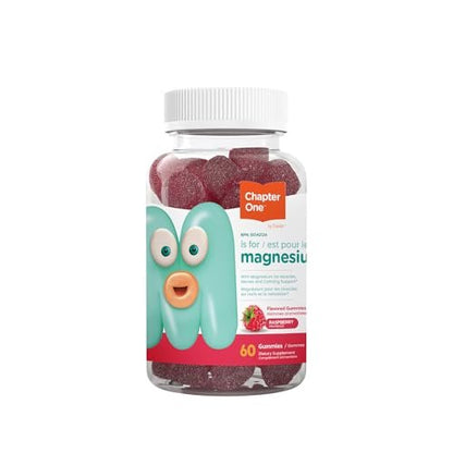 Zahler Chapter One Magnesium Gummies für Kinder – Beruhigende Gummibärchen zur Unterstützung der Muskelfunktion – Koscher, laktosefrei & glutenfrei – Himbeergeschmack, 60 Stück