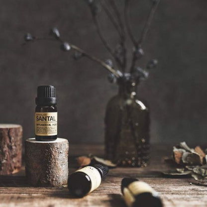 sesneslabs Santal Diffuser Oil – Nischenduft mit Amber, Kokos, Vanille, Zedernholz, Sandelholz & Moschus für Ultraschallvernebler (10 ml)