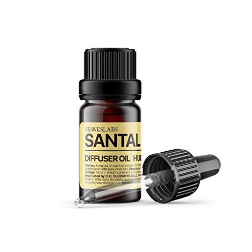 sesneslabs Santal Diffuser Oil – Nischenduft mit Amber, Kokos, Vanille, Zedernholz, Sandelholz & Moschus für Ultraschallvernebler (10 ml)