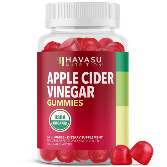 Apfelessig Gummis – Bio ACV Vitamine für Verdauungsgesundheit, Stoffwechsel & Darmunterstützung – 60 Stück – Vegan, Nicht-GVO, Glutenfrei – Köstlicher Geschmack ohne beißende Note – 1 Monatsvorrat