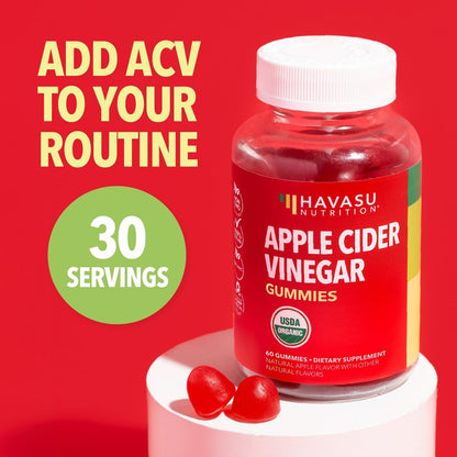 Apfelessig Gummis – Bio ACV Vitamine für Verdauungsgesundheit, Stoffwechsel & Darmunterstützung – 60 Stück – Vegan, Nicht-GVO, Glutenfrei – Köstlicher Geschmack ohne beißende Note – 1 Monatsvorrat