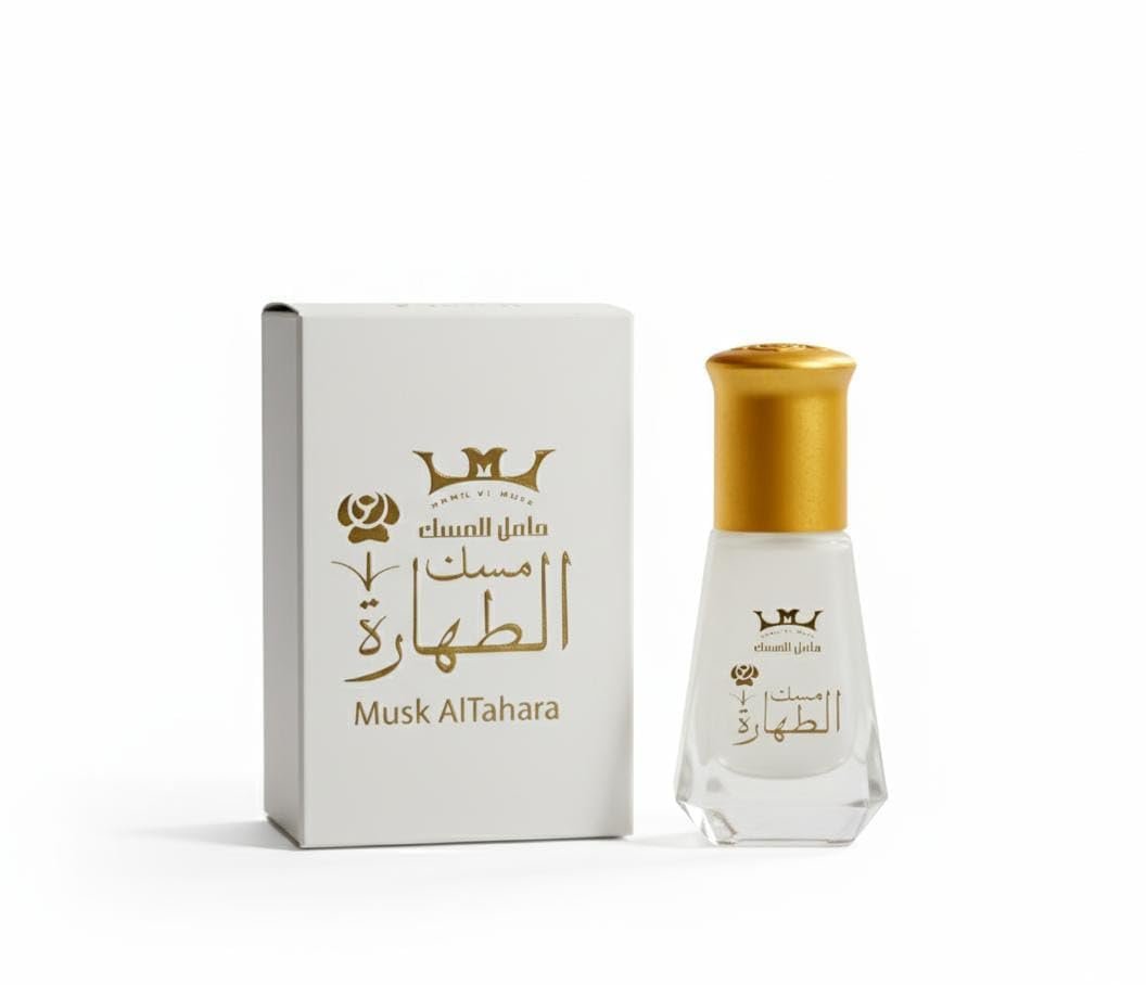 Mesk Al Tahara Reines Arabisches Ölparfüm – Weißer Moschus, Halal, 6 ml – Langanhaltender Duft für Frische und Eleganz