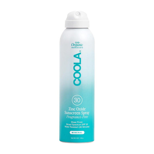 COOLA Bio-Sonnencreme SPF 30 Mineral Sonnenspray – Vegane & glutenfreie Tägliche Sonnenschutzpflege für das Gesicht, Duftfrei, 5 Fl Oz