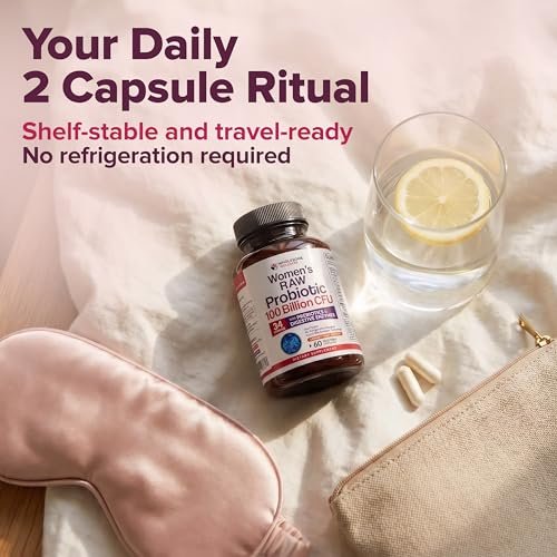 Wholesome Wellness Dr. Formulated Rohprobiotika für Frauen 100 Milliarden KBE Kapseln mit Präbiotika, Verdauungsenzymen, für Erwachsene, haltbares Nahrungsergänzungsmittel